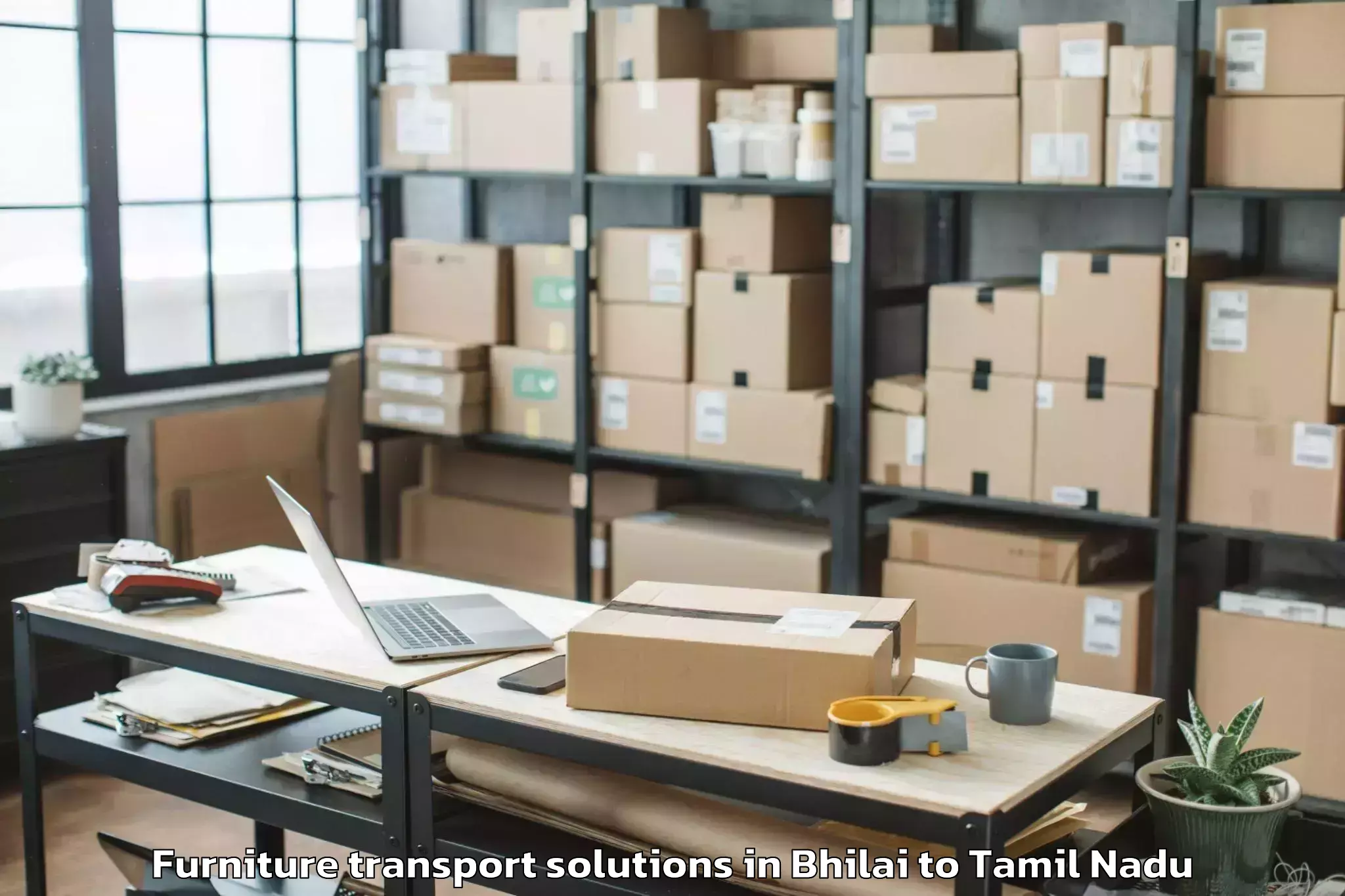 Affordable Bhilai to Vattalkundu Furniture Transport Solutions